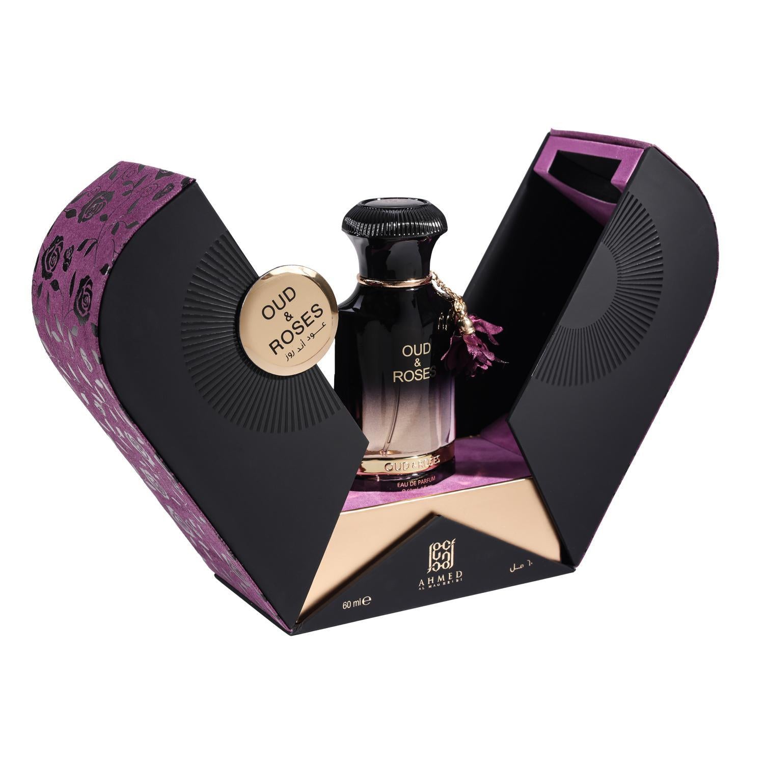 Ahmed Al Maghribi Oud & Roses Eau De Parfum 60ml for Unisex