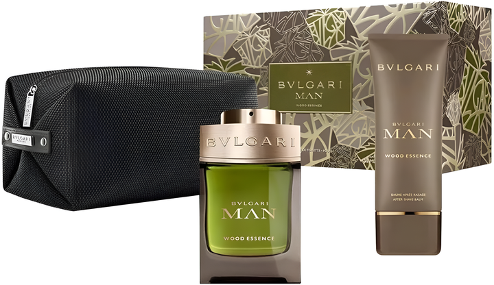 Bvlgari Pouch & Aftershave, Wood Essence Eau de Parfum Set