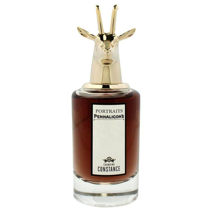 Penhaligon's Portraits diffuser bottle with gold accents on a white background