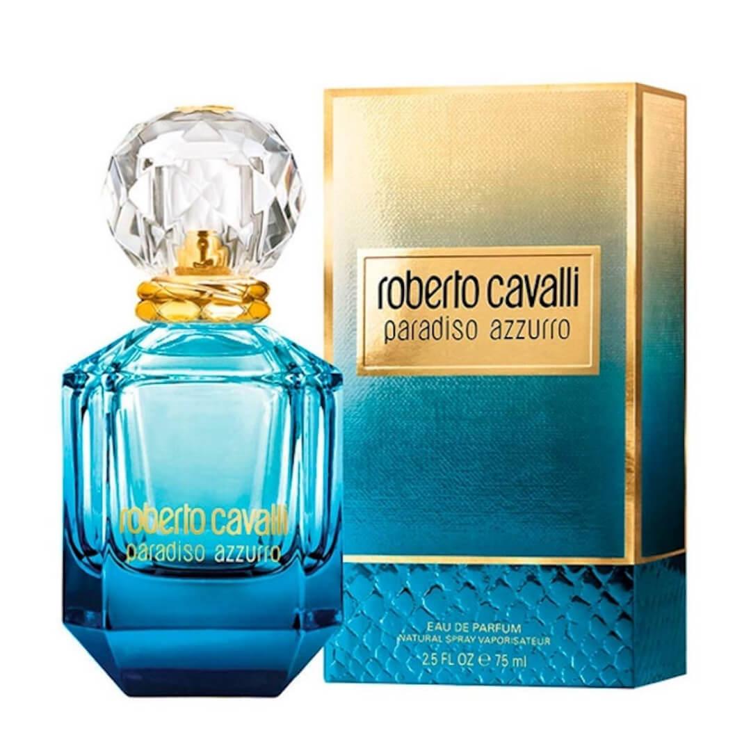 Roberto Cavalli Paradiso Azzurro Eau De Parfum 75ml for Women – Fresh Floral Aquatic Scent