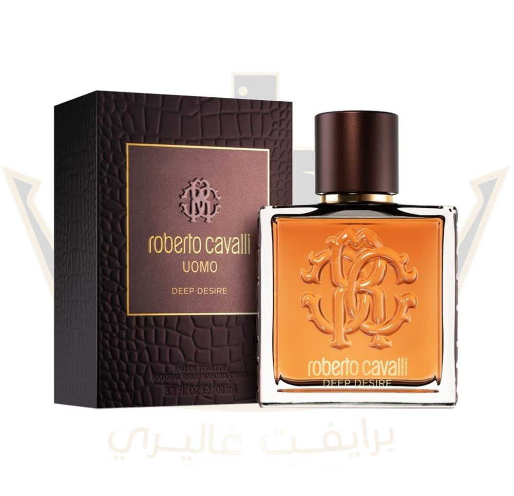 Roberto Cavalli Uomo Deep Desire Eau De Toilette 100ml for Men – Intense Woody Aromatic Scent