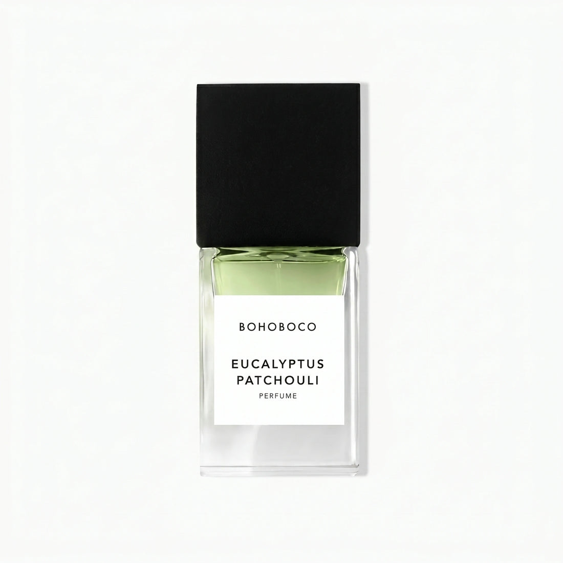 Bohoboco Eucalyptus Patchouli Extrait de Parfum 50ml - Perfume box with bottle.
