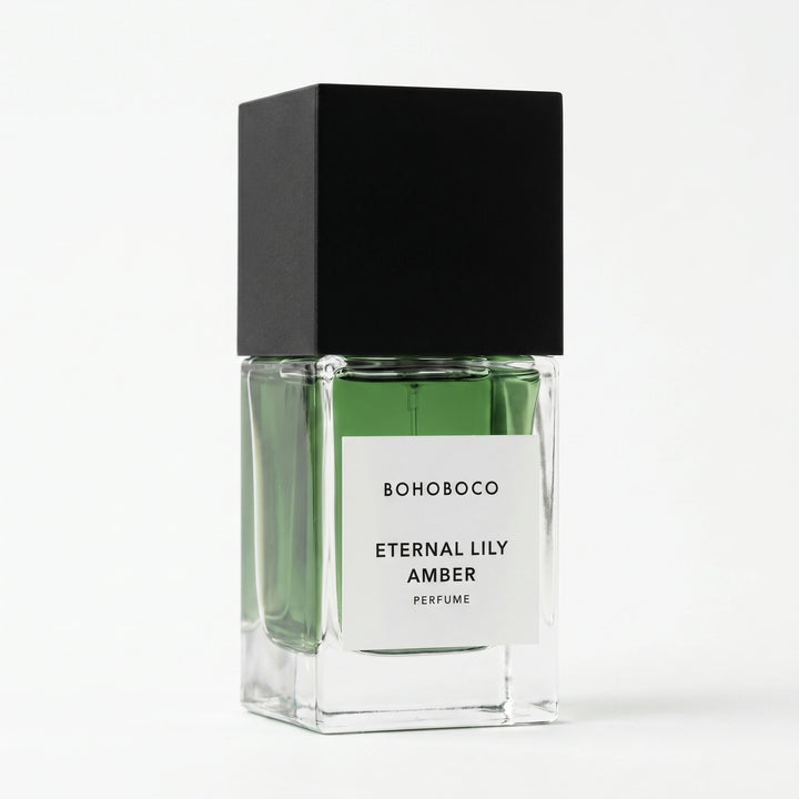 Bohoboco Eternal Lily Amber Extrait de Parfum 50ml - Perfume box with bottle.