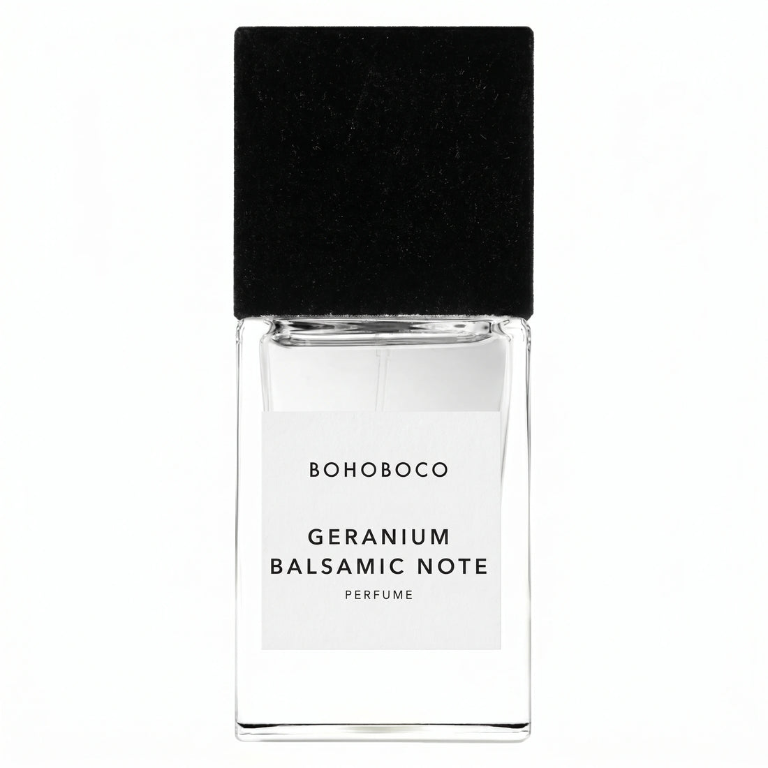 Bohoboco Geranium Balsamic Note Extrait de Parfum 50ml - Perfume box with bottle.