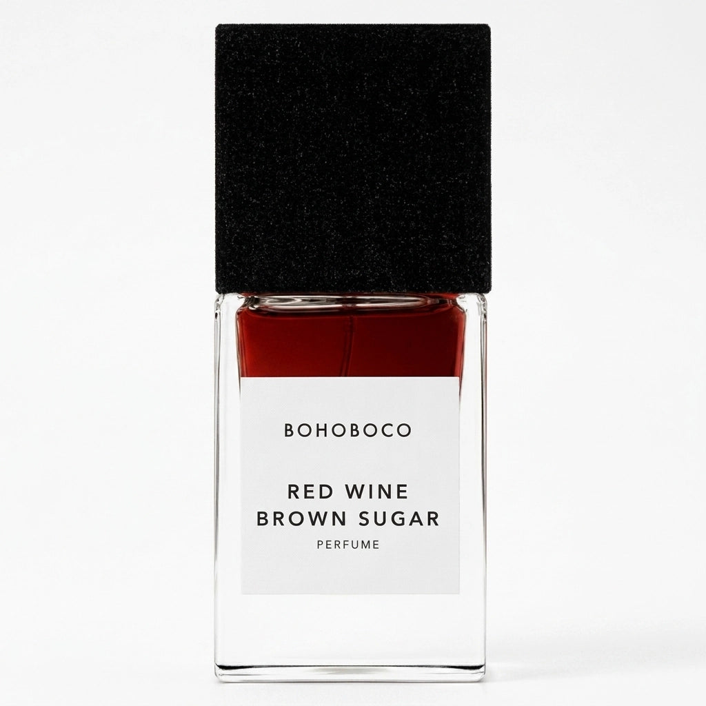 Bohoboco Red Wine Brown Sugar Extrait de Parfum 50ml - Perfume box with bottle.