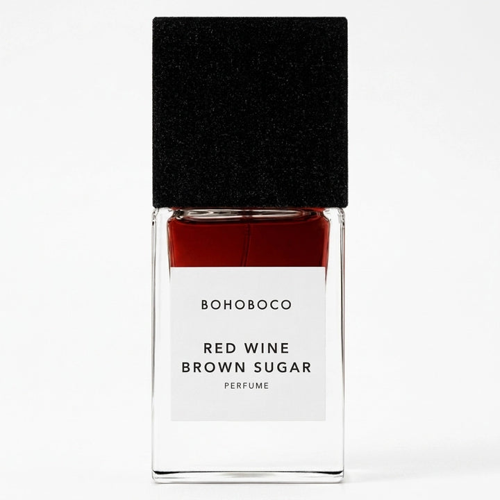 Bohoboco Red Wine Brown Sugar Extrait de Parfum 50ml - Perfume box with bottle.