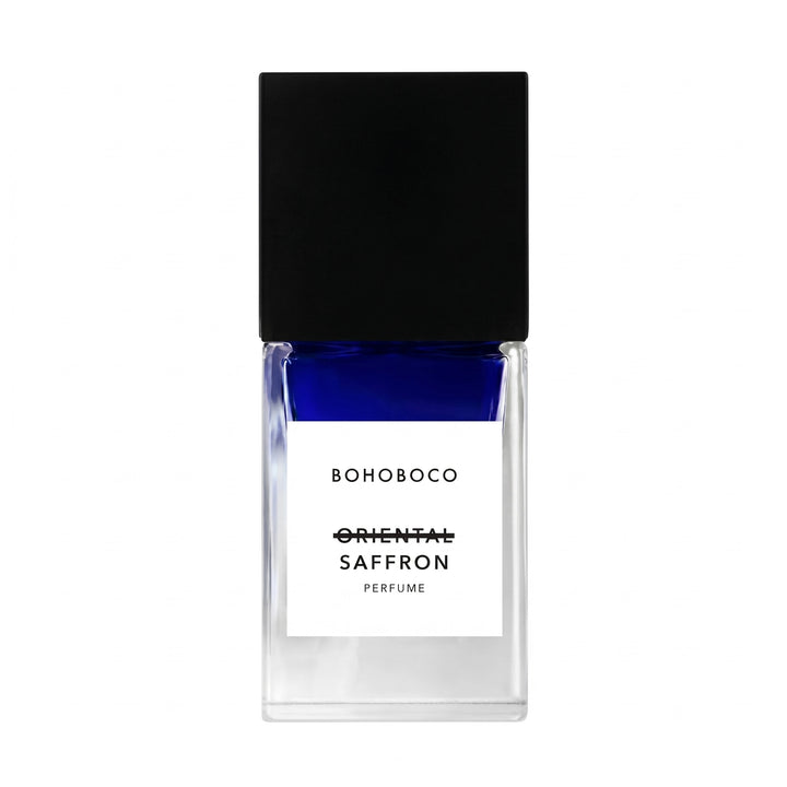 Bohoboco Oriental Saffron Extrait de Parfum 50ml - Perfume box with bottle.