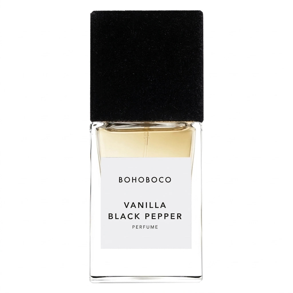Bohoboco Vanilla Black Pepper Extrait de Parfum 50ml - Perfume box with bottle.